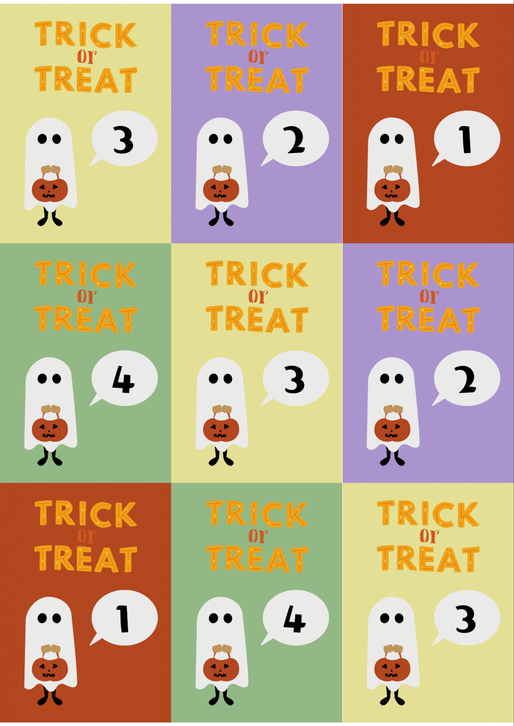 ［季節行事］ハロウィングループ分け用ステッカー-1