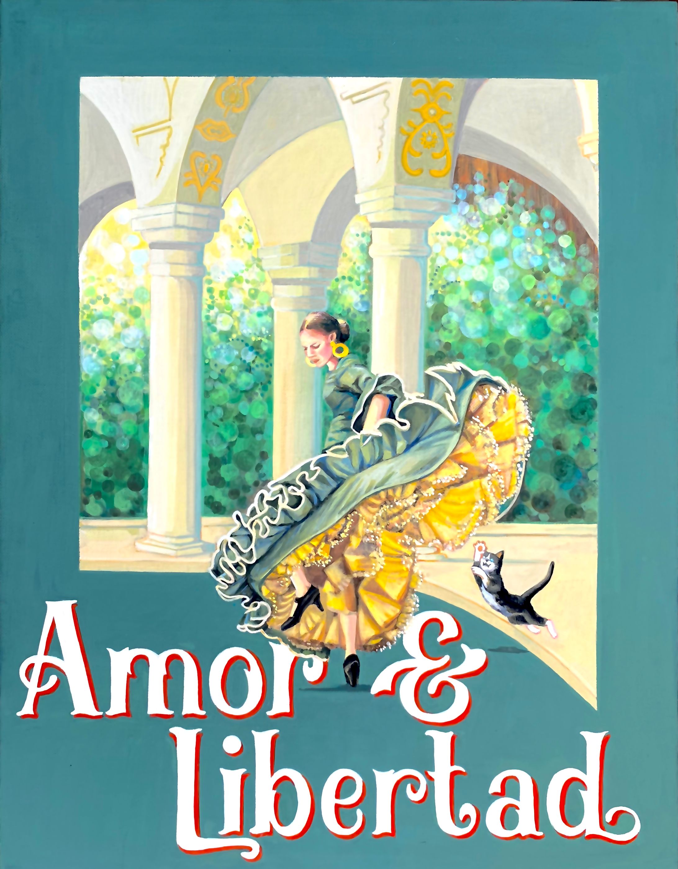 "Amor&Libertad"手描きイラストNo.4-1