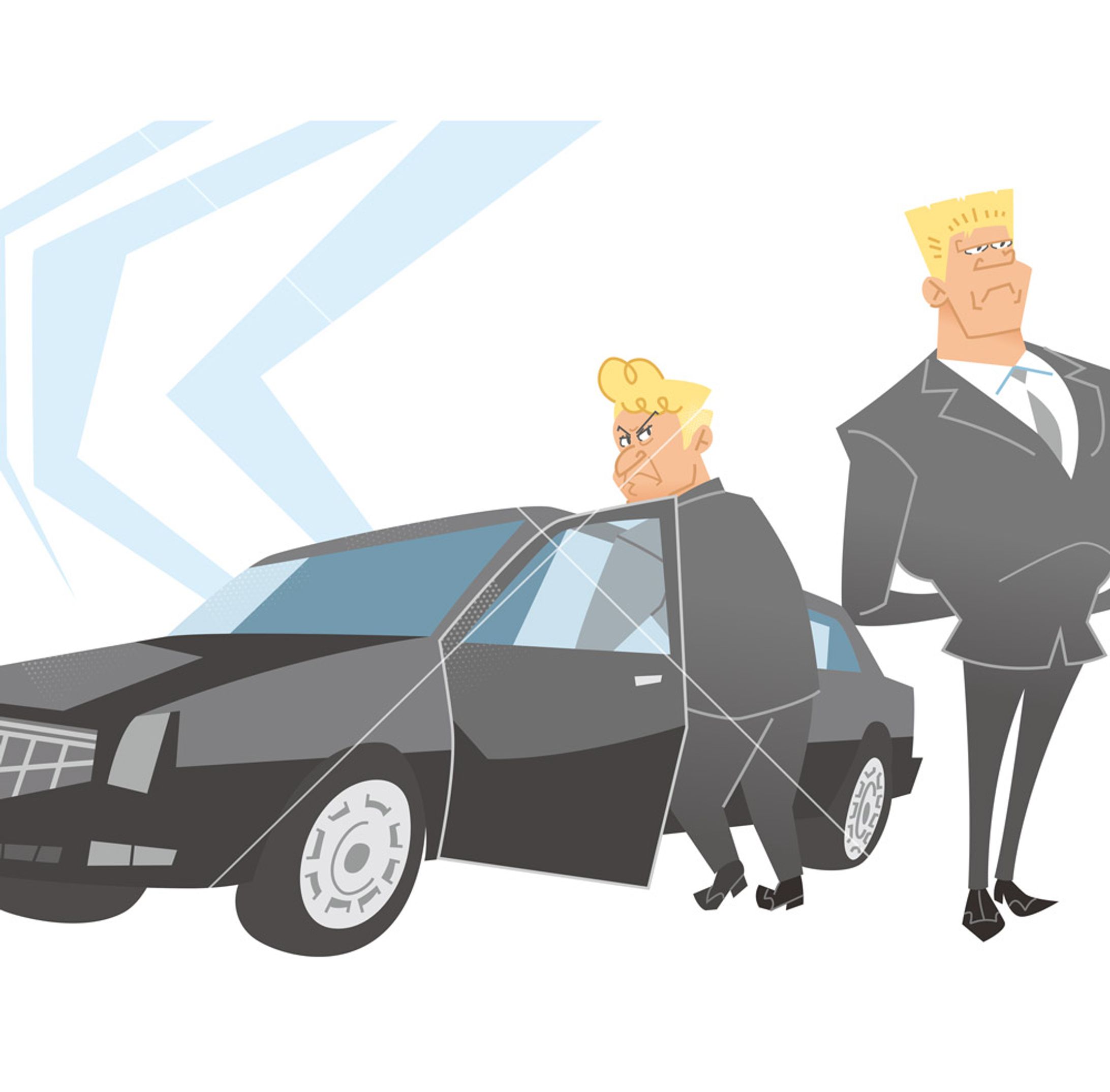 車に乗り込む人物-1