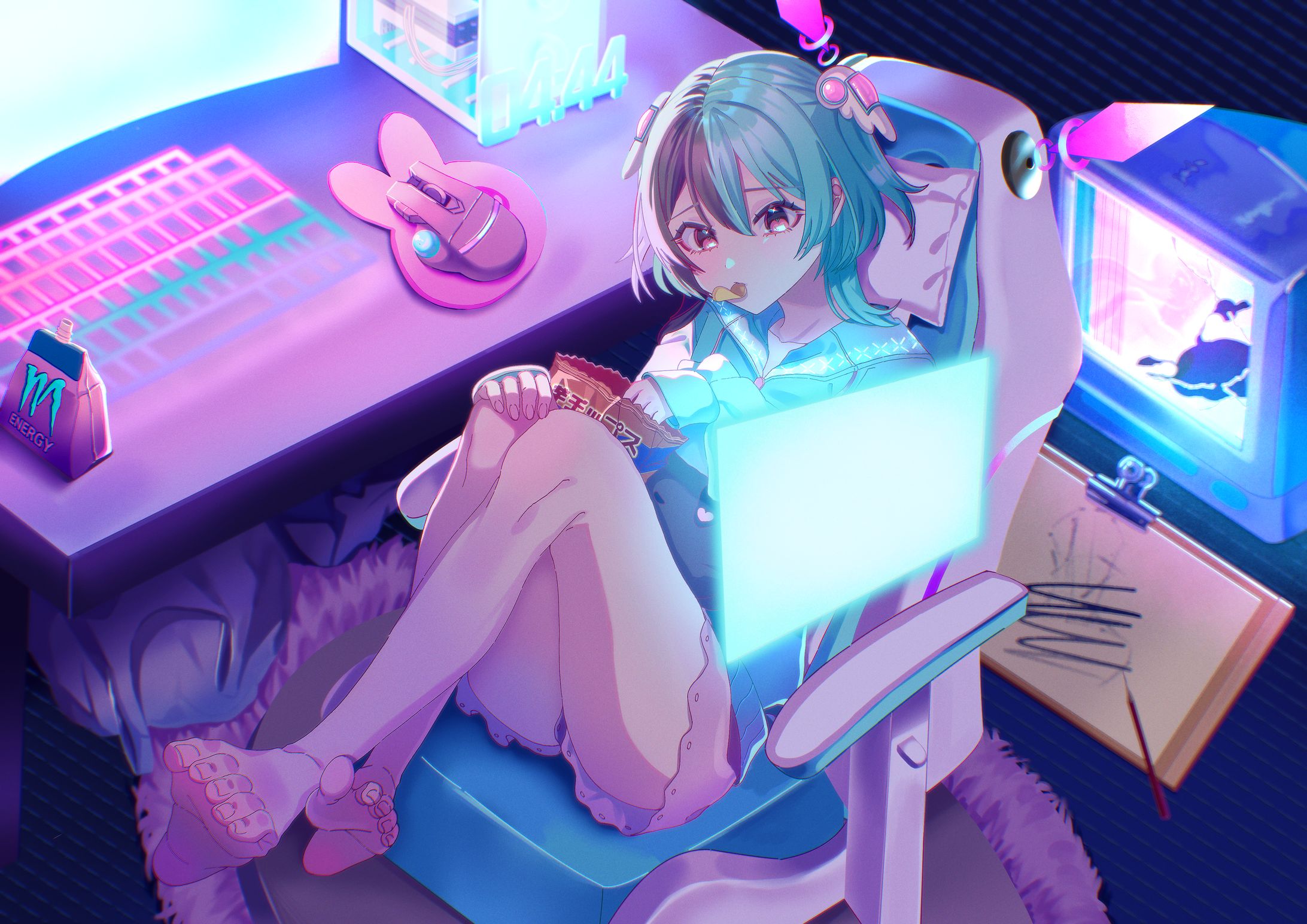 【一枚イラスト】ずうっと休憩時間-1