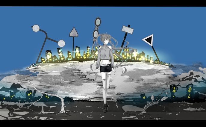 動画イラスト　初音ミク