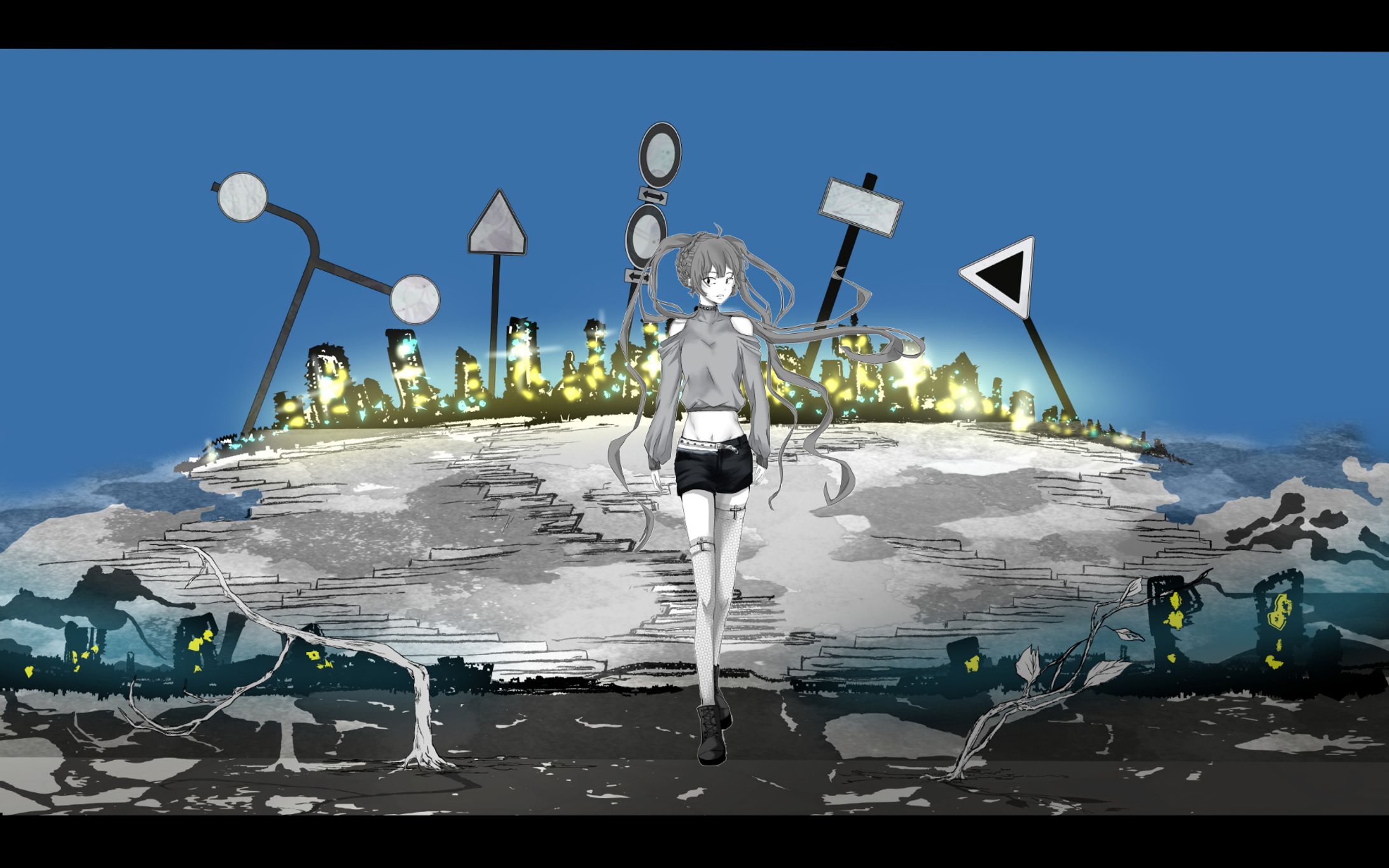 動画イラスト　初音ミク-1