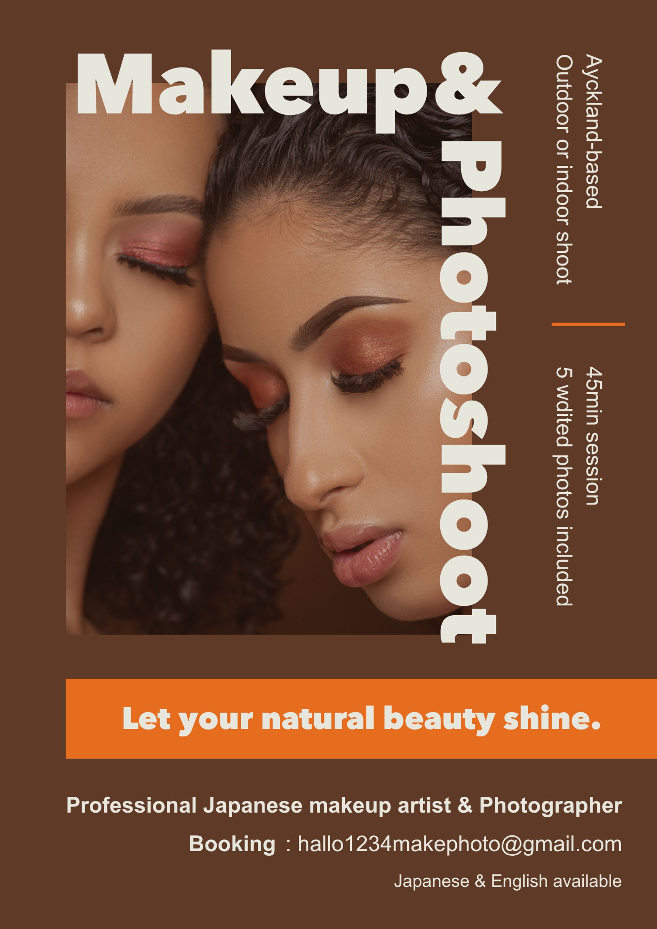 Makeup&Photoshootサービス フライヤーサンプル-1