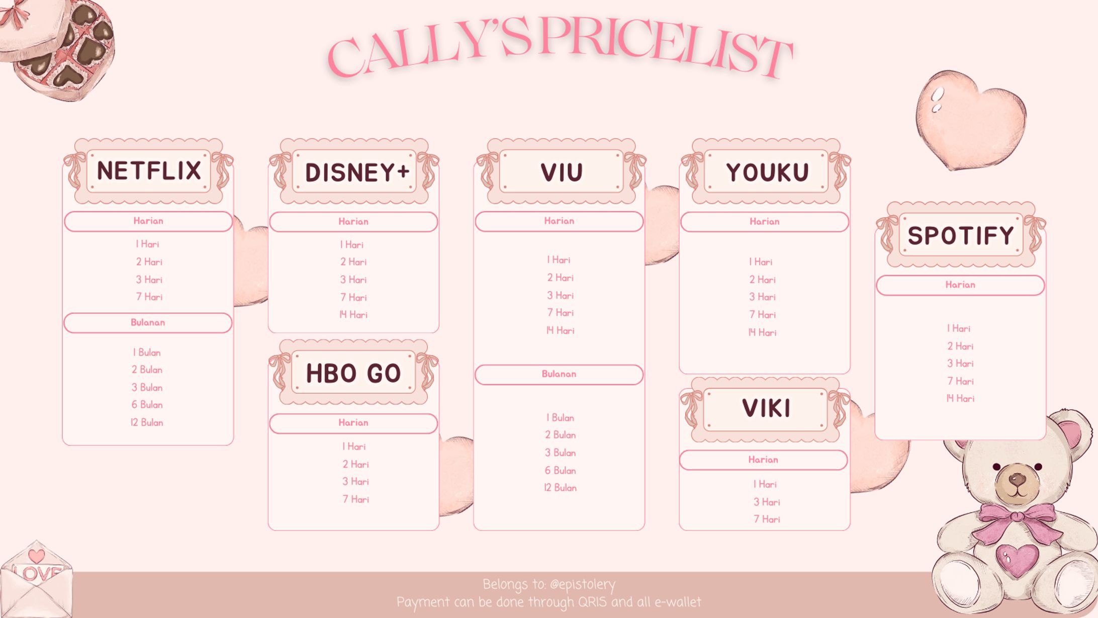 App Prem Pricelist; Billet Doux.-1