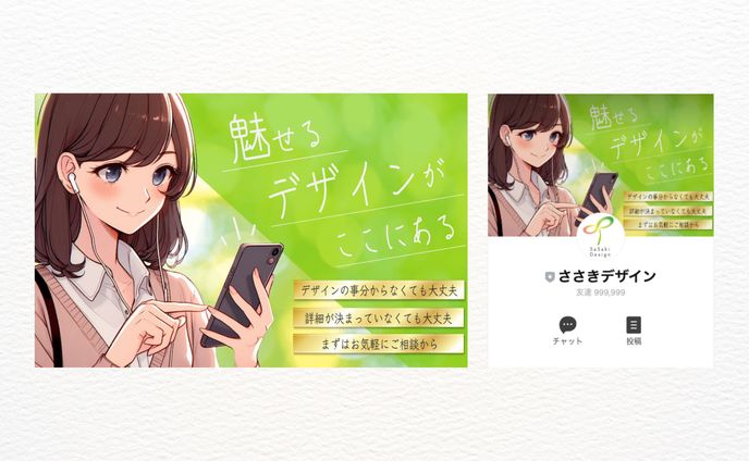 【自身公式 LINE】プロフィール背景