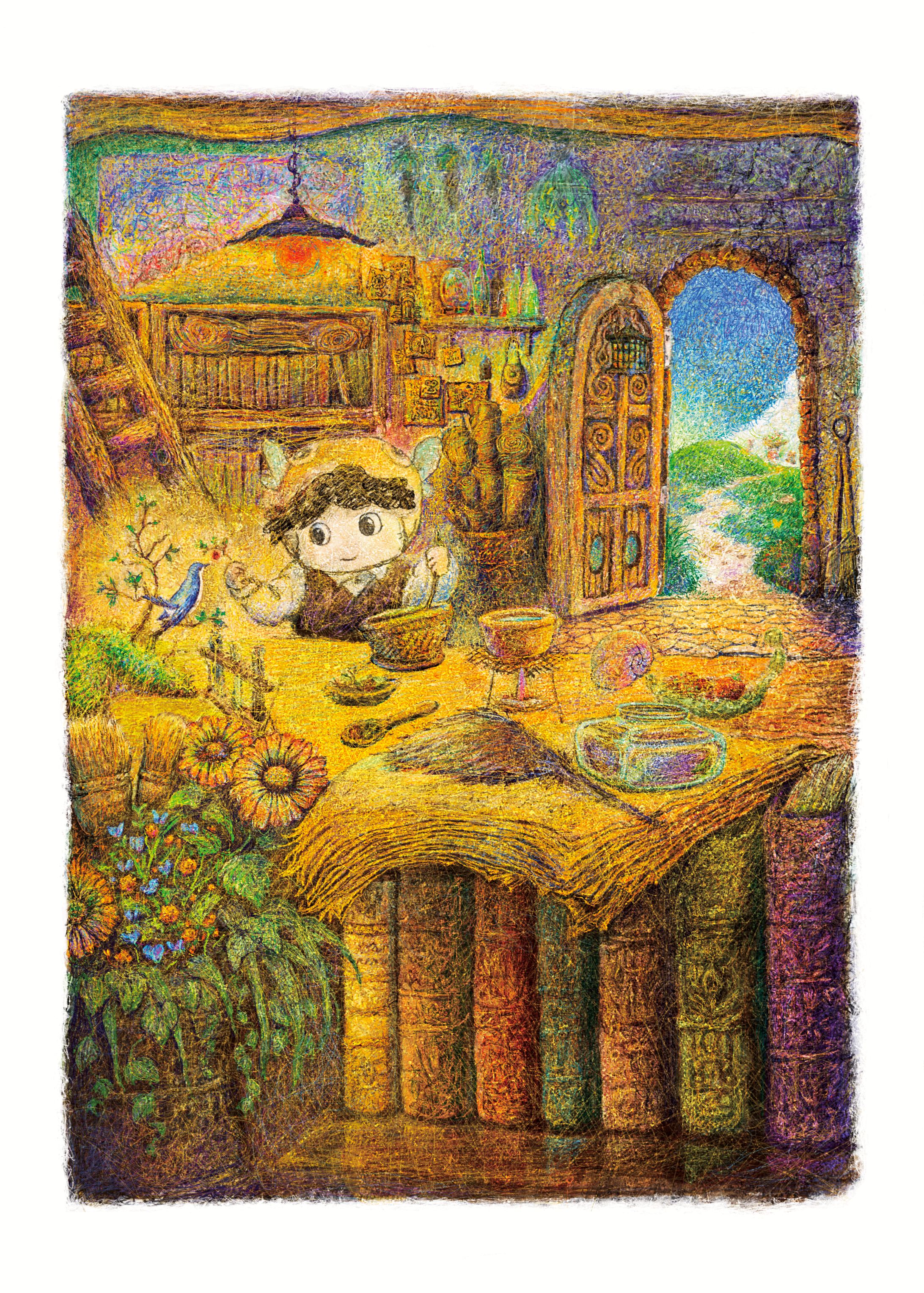 絵本原画1・兄-1