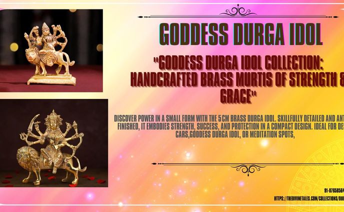 Goddess Durga Idol Collection Handcrafted Brass Murtis of Strength & Grace