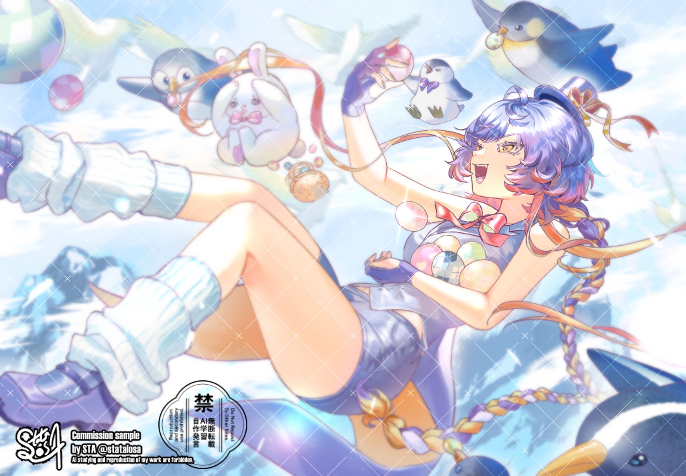 VTuber｜企鵝麵｜復活節插圖-1