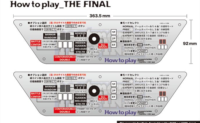 【beatmania THE FINAL】How to playデザイン
