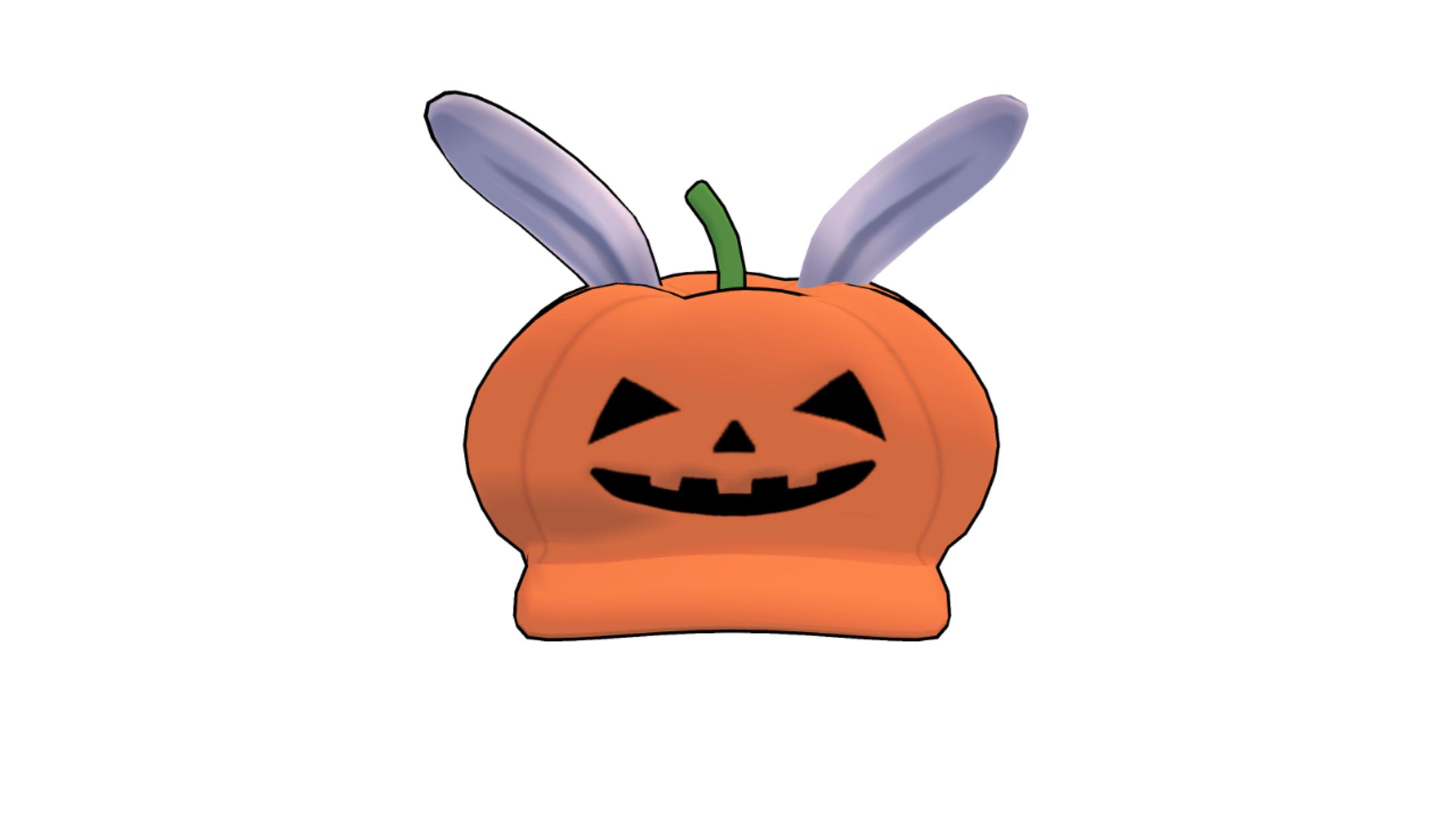 うさ耳帽子のるいかちゃん様 3Dモデル用帽子-1