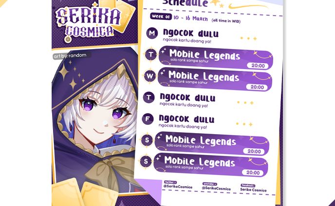 Serika Cosmica Schedule