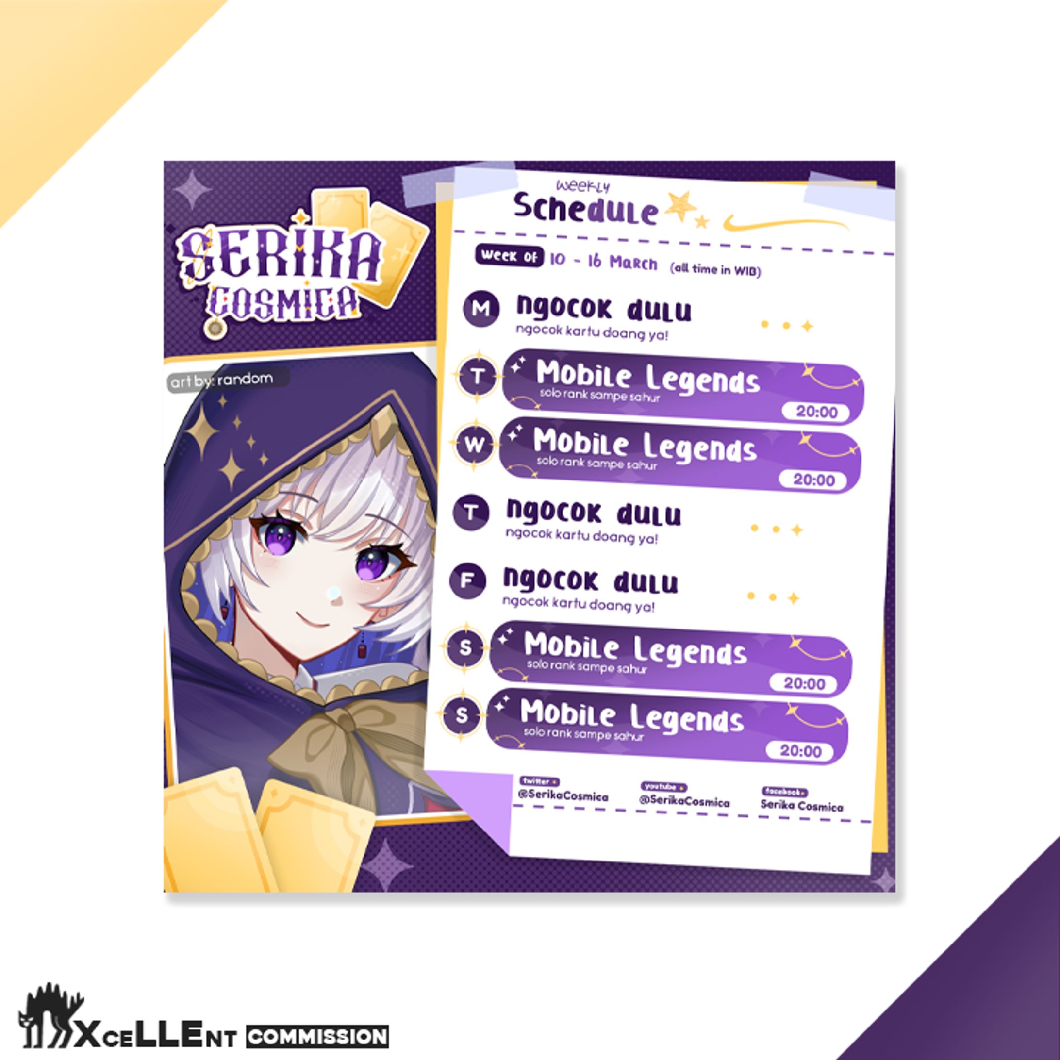Serika Cosmica Schedule-1