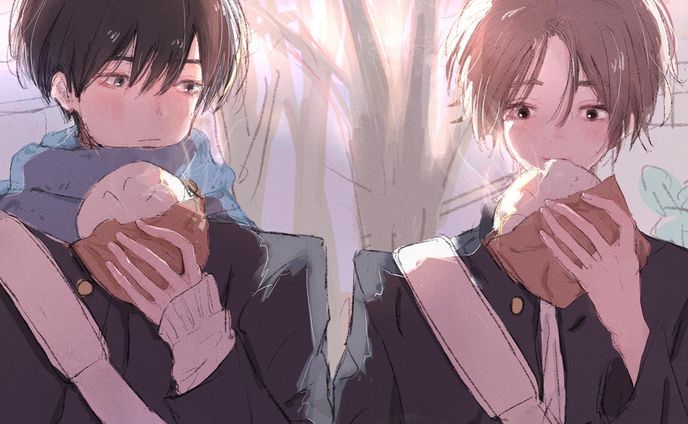 猫舌の僕は、君が食べるのをまず見つめる🐱🐶

黄昏時の色合いが好きです。

#黄昏時 
#イラスト
#イラスト好きな人と繋がりたい 
#絵が好きな人と繋がりたい 
#秋のにおい
#軽美術部 #軽美術部のみんなでフォローし合おう 
#いらすとぐらむ 
#創作男子
#学ラン
#部活帰り
#男の子イラスト
#黒髪男子
#絵
#プロクリエイト
#procreate
#illustration #illust
#artwork

#插图 #插图画家 #藝術 
 #드로잉 #일러스트 #그림스타그램 #미술
#綺麗な空
#たそがれどき
#illustrator