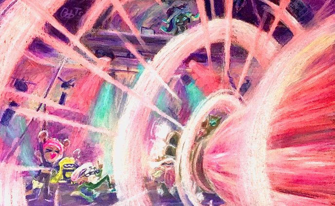 キャラクターデザイン、色鉛筆画