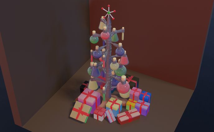 Christmas Chemistree | 3D Render