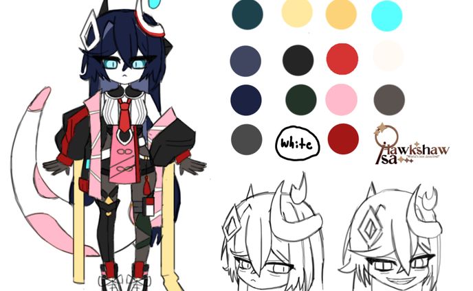 Demon Cyber-Punk Girl (Character Design)