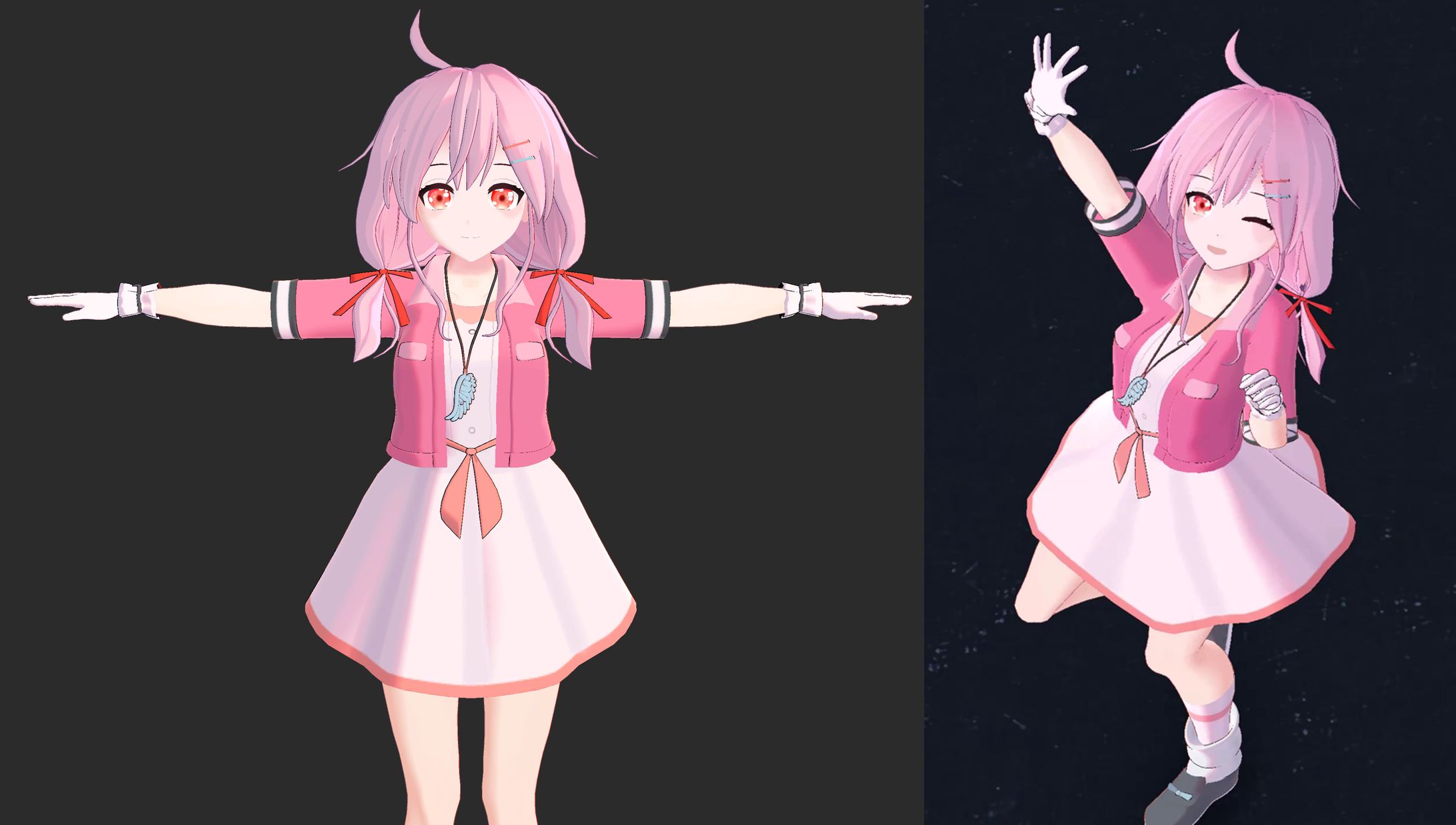 自主制作：北河ゆに様イラストの3D化-1