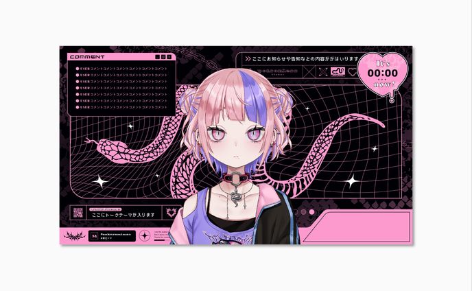 配信画面、vtuber配信部屋