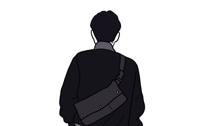 男性　後ろ姿