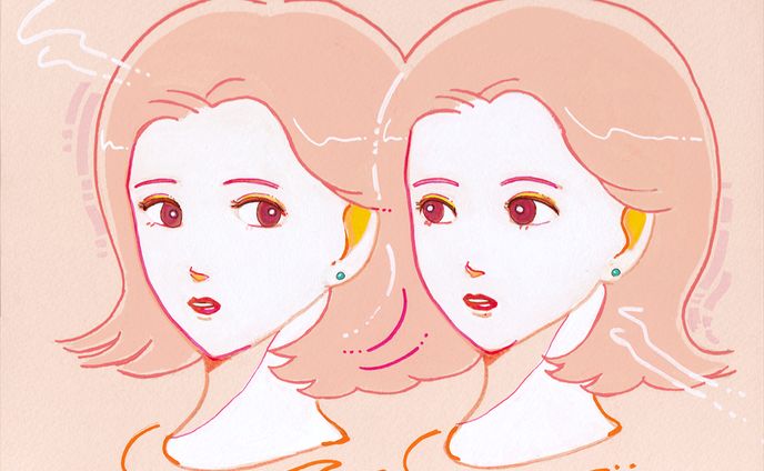 twins girls pink