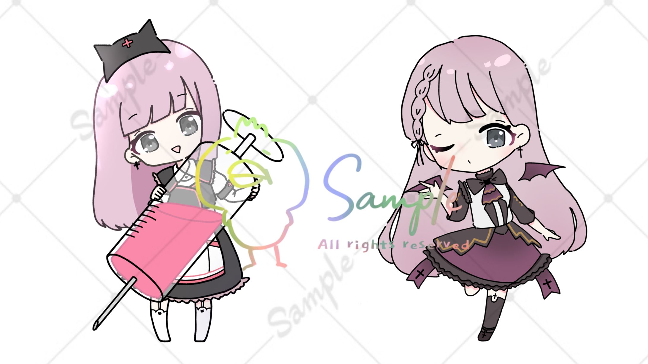 猫魔もか様　SDイラスト-1