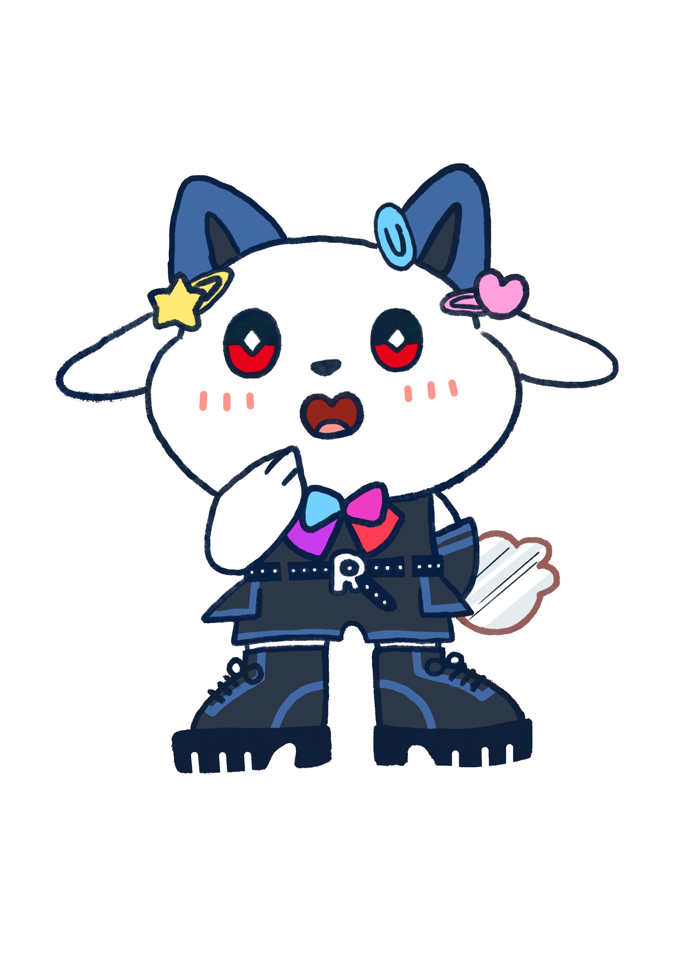 キャラクターデザイン（うさぎ✖️狼）-1