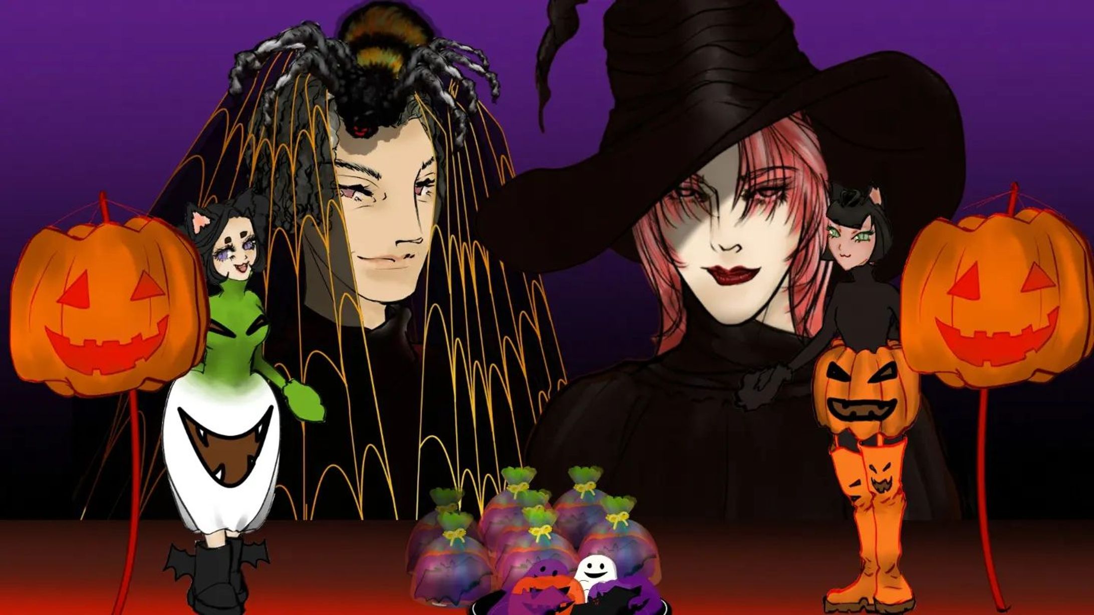 324.20221031☆：フレデリックの回：ハロウィン・パーティ｜https://note.com/mk0war888/n/n675d86fd2633
バースセイバー711号室記録帳BBSにて毎晩連載中の #小説 を　#note　マガジン「711号室」にて公開しています。スキ・フォロ・シェアしてくださると、うちのこがランダムでお礼を申しますので是非♡

#ごりごりごりっと芯減らし訓練 は、本日の挿絵ハロウィン・パーティの記念撮影の図！完成！！左からチカッツ、竹晴、夕静、ナリス。
2枚目は急遽アイコン作りました、ハロウィンフレ君フランケンシュタイン人造人間コスプレ。 #halloween  #一次創作  #digitalillustration #originalcharacter　#ARTISUL  #clipstudiopaintpro-1