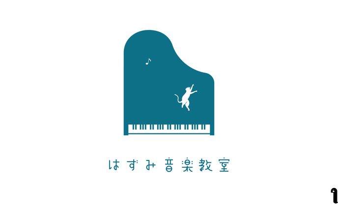 ピアノ教室　モノトーンロゴ