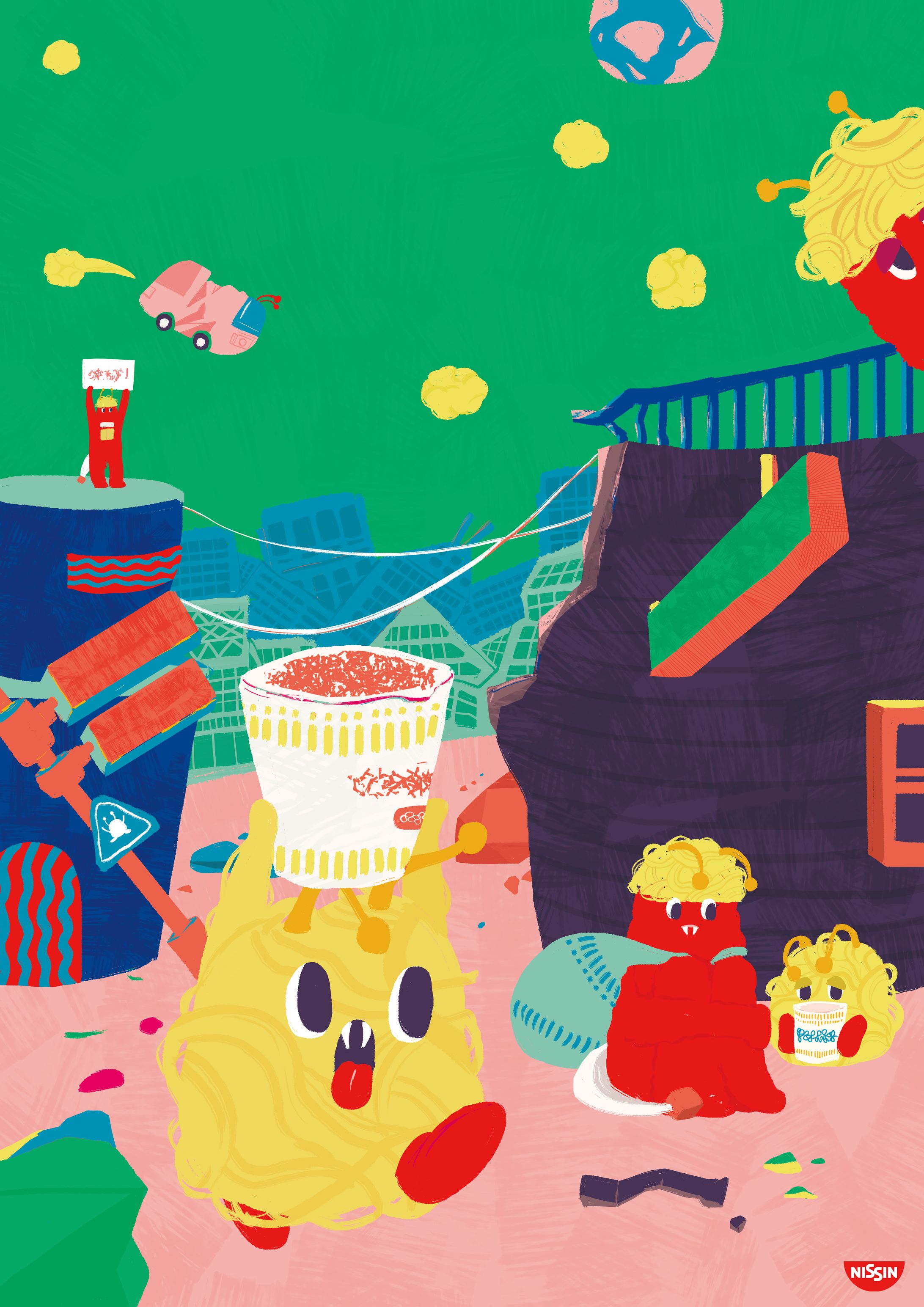 illustration - カップヌードル モンスター-1