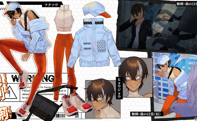 キャラクター設定資料、サックス演奏