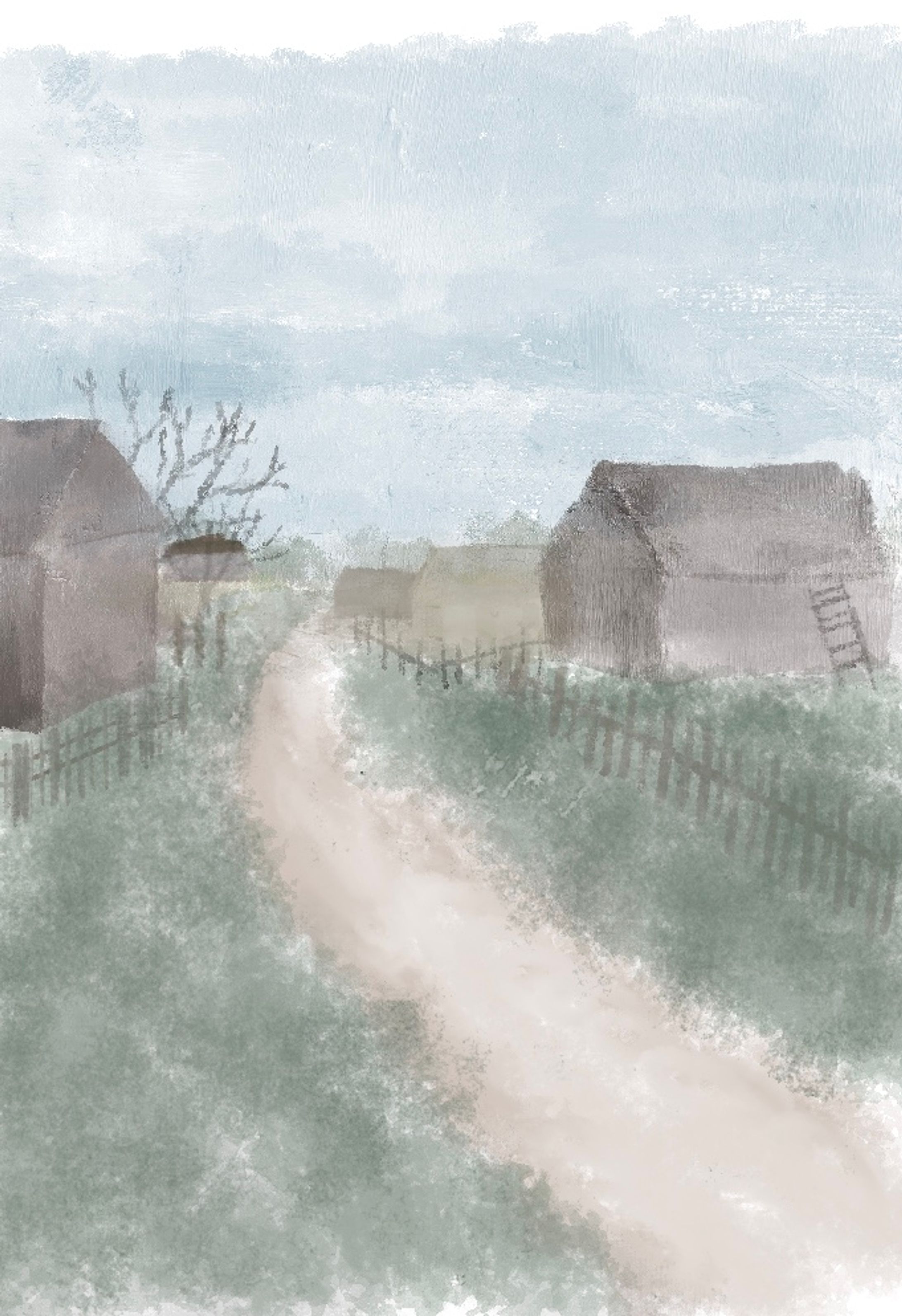 曇り空のとある村-1