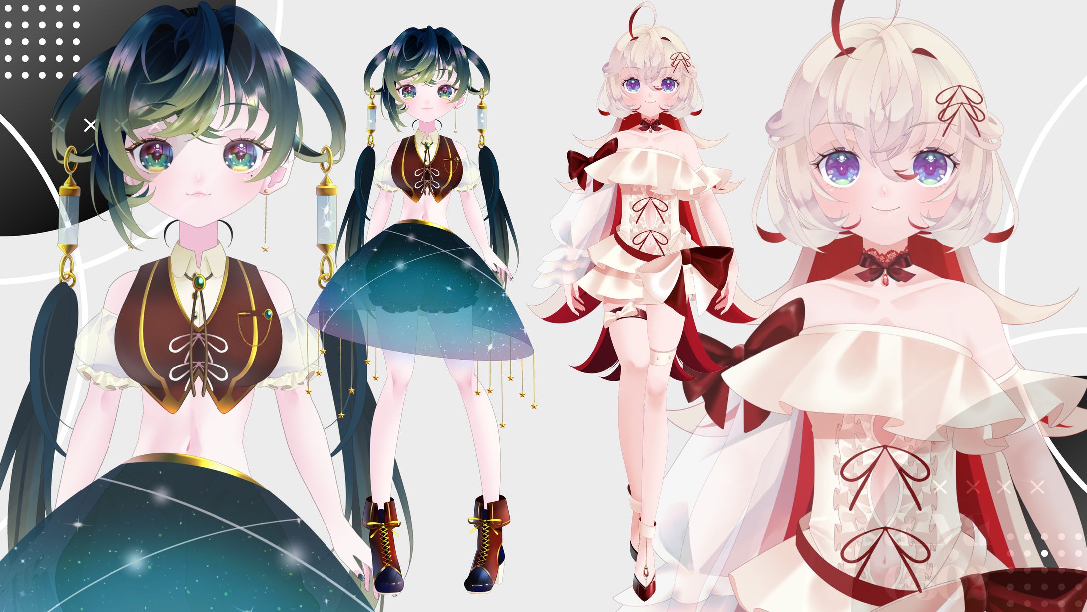 Live2D用パーツ分け立ち絵(オリジナル)-1