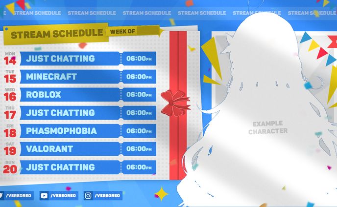 (Fake Project) Vtuber Schedule Design