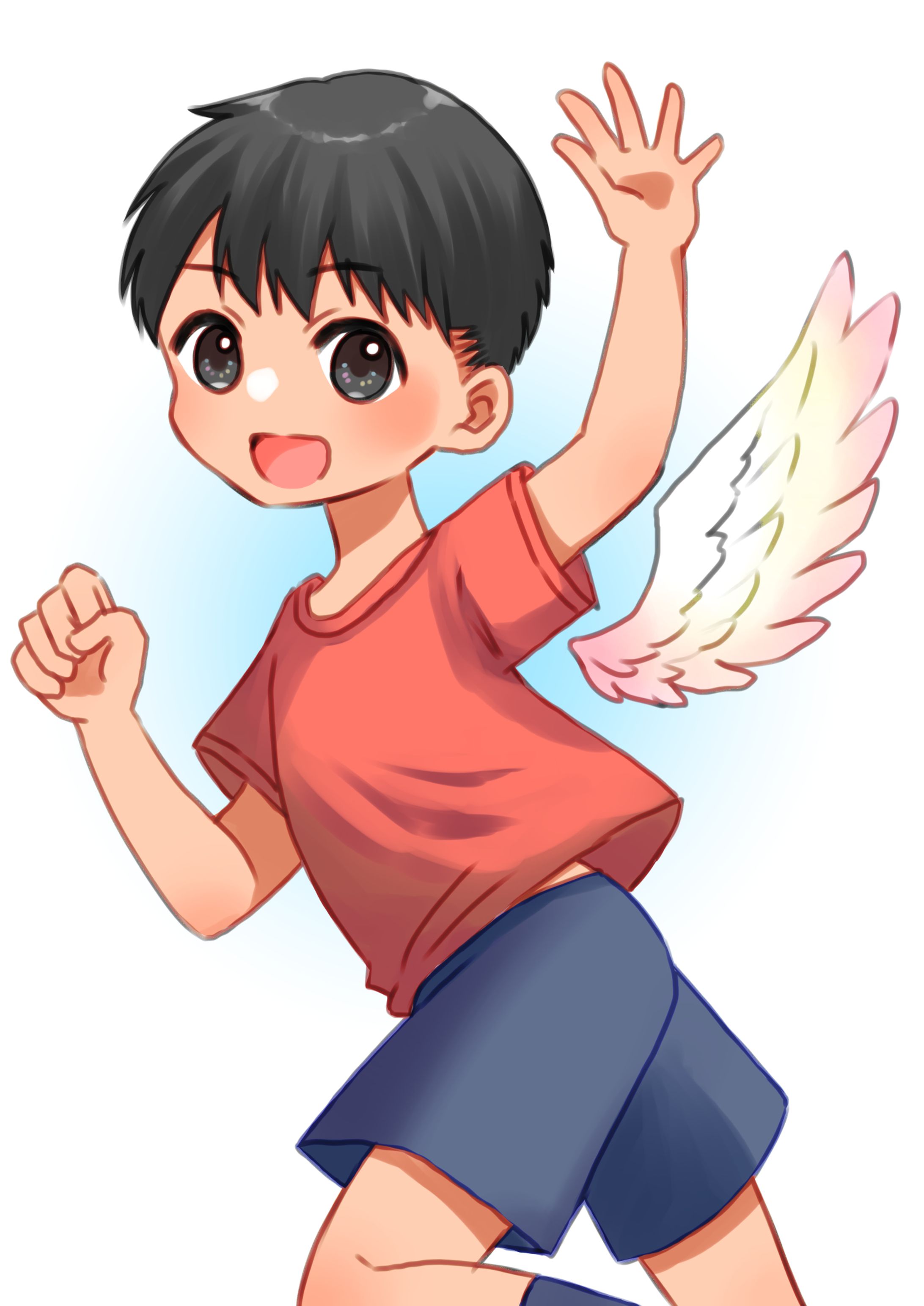 軽やかに走る少年-1