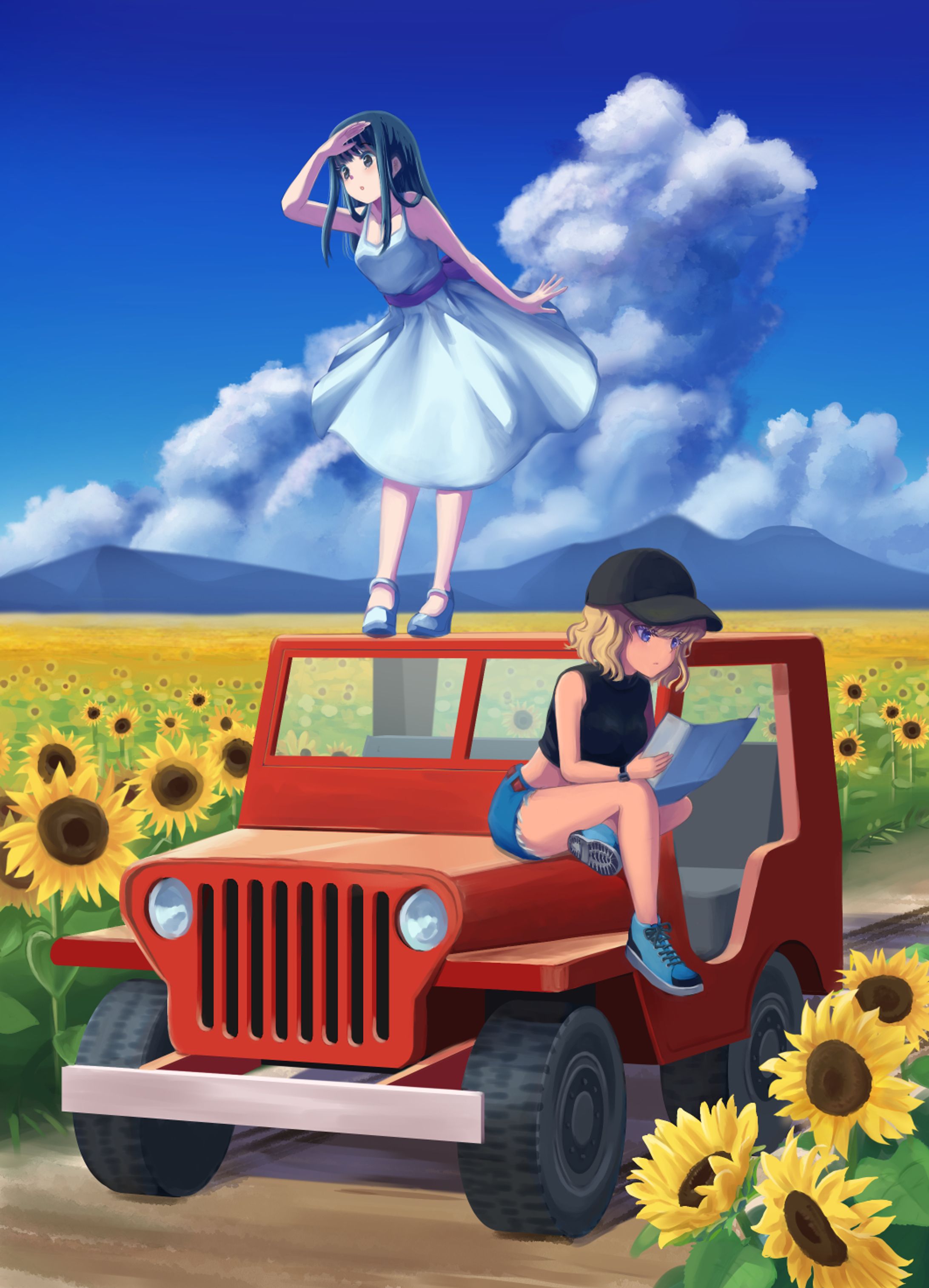 ひまわり畑で迷子-1
