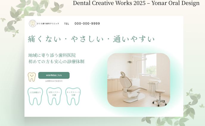 歯科クリニック用ロゴ・ヒーロービジュアル（マスコットデザイン）