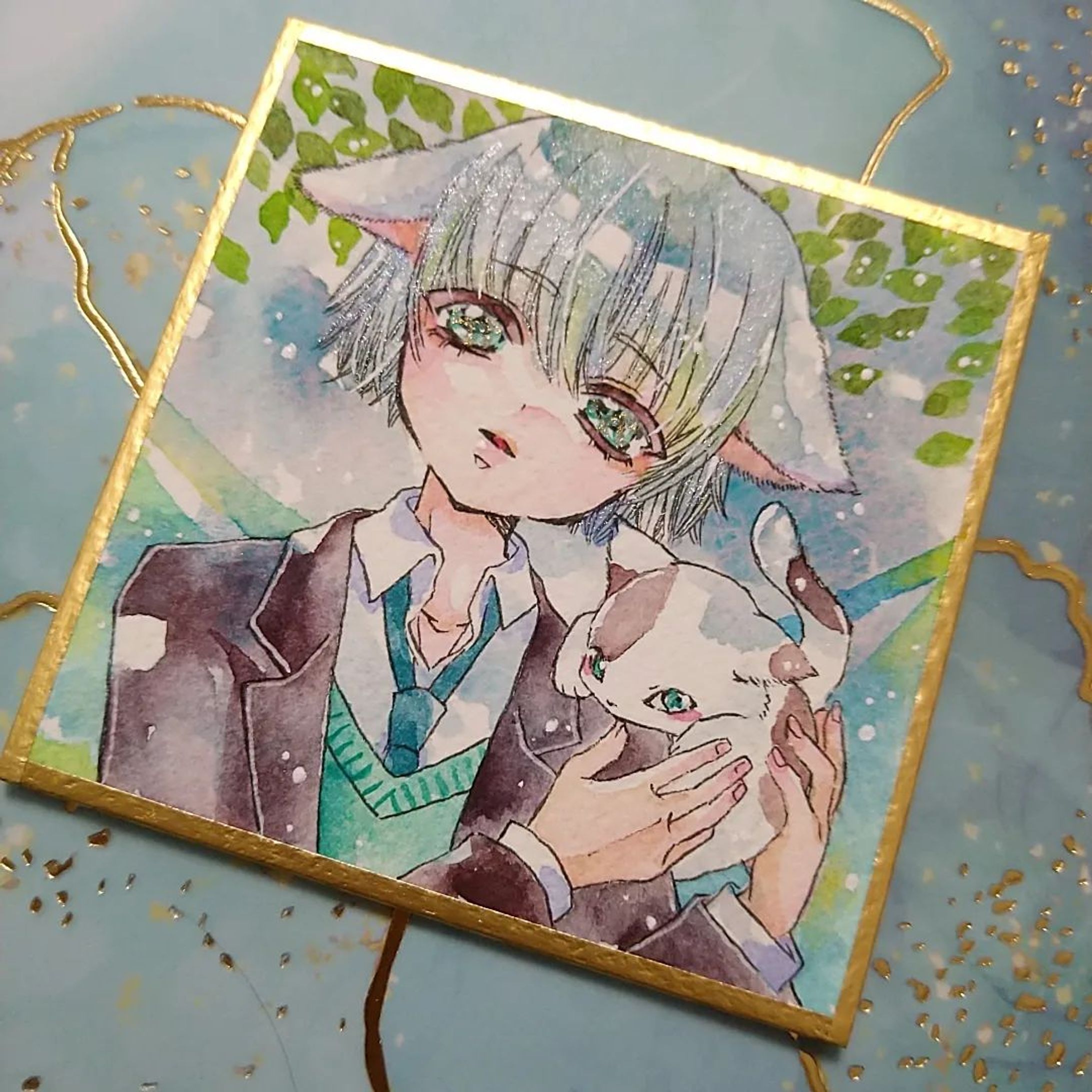 「木漏れ日と空色の猫」
⁡チョコミント展8に参加中です💙🤎
⁡
⁡⁡#イラスト #絵 #イラストグラム #いらすとぐらむ #創作
#アナログイラスト #絵描きさんと繋がりたい #イラスト好きな人と繋がりたい #水彩 #水彩画 #透明水彩 #水彩イラスト  #男の子イラスト #art #drawing #illustration #artwork #illustragram #myart #animeart #mangaart #watercolor #watercolorpainting #watercolorart #watercolorillustration #watercolorpaint-1