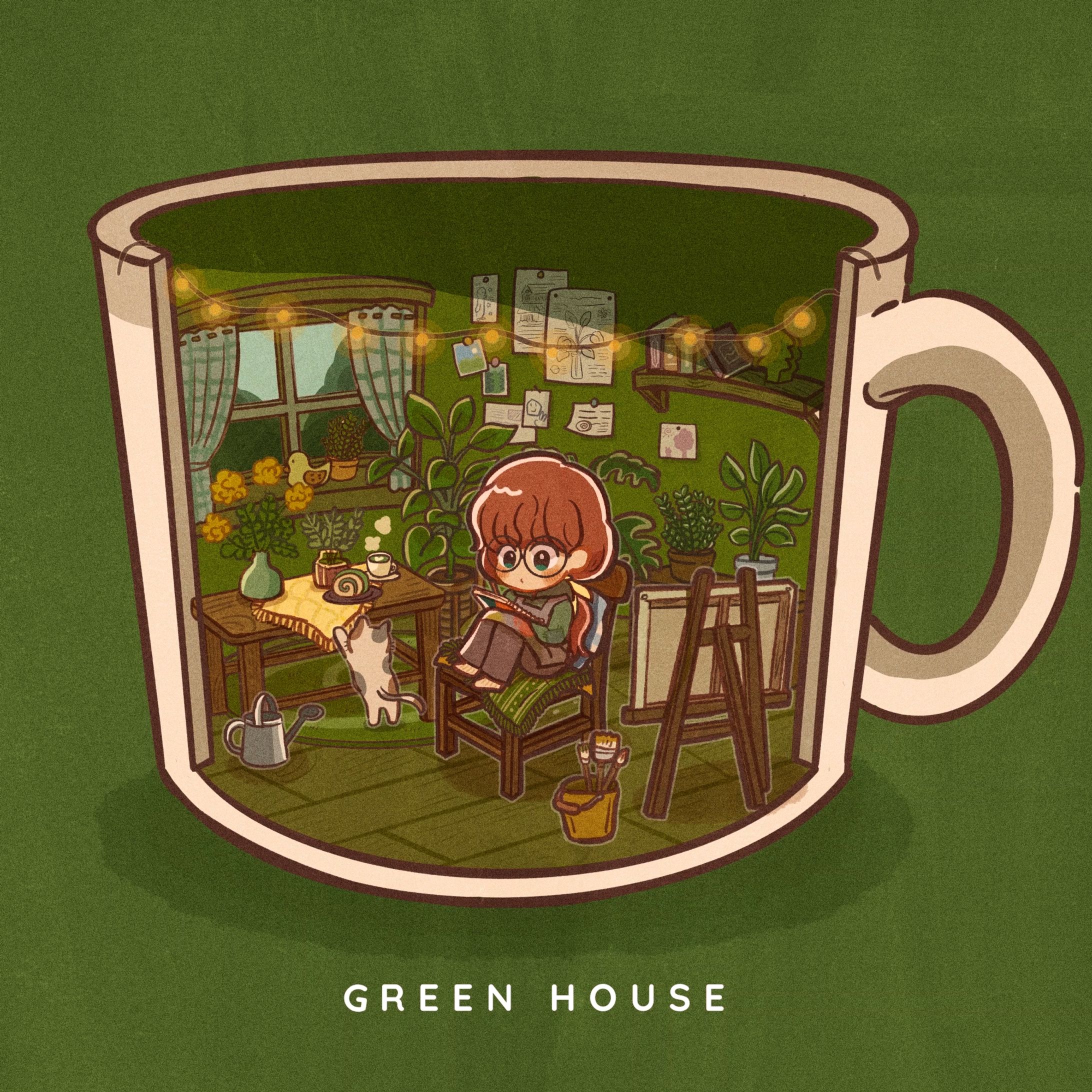 【GIFアニメ／ループアニメーション】GREEN HOUSE-1