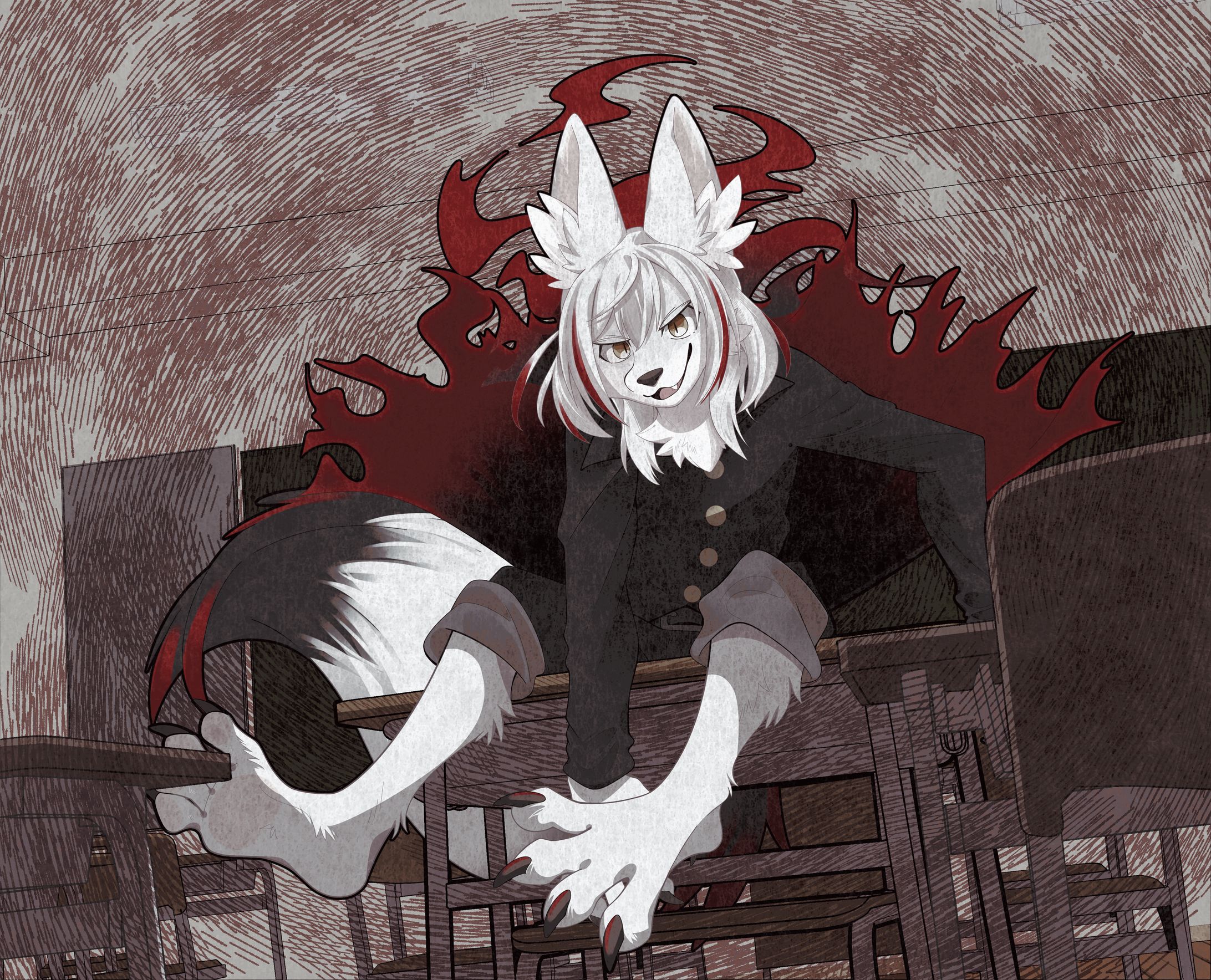 結狼ぽんた様　歌みた用一枚絵イラスト-1