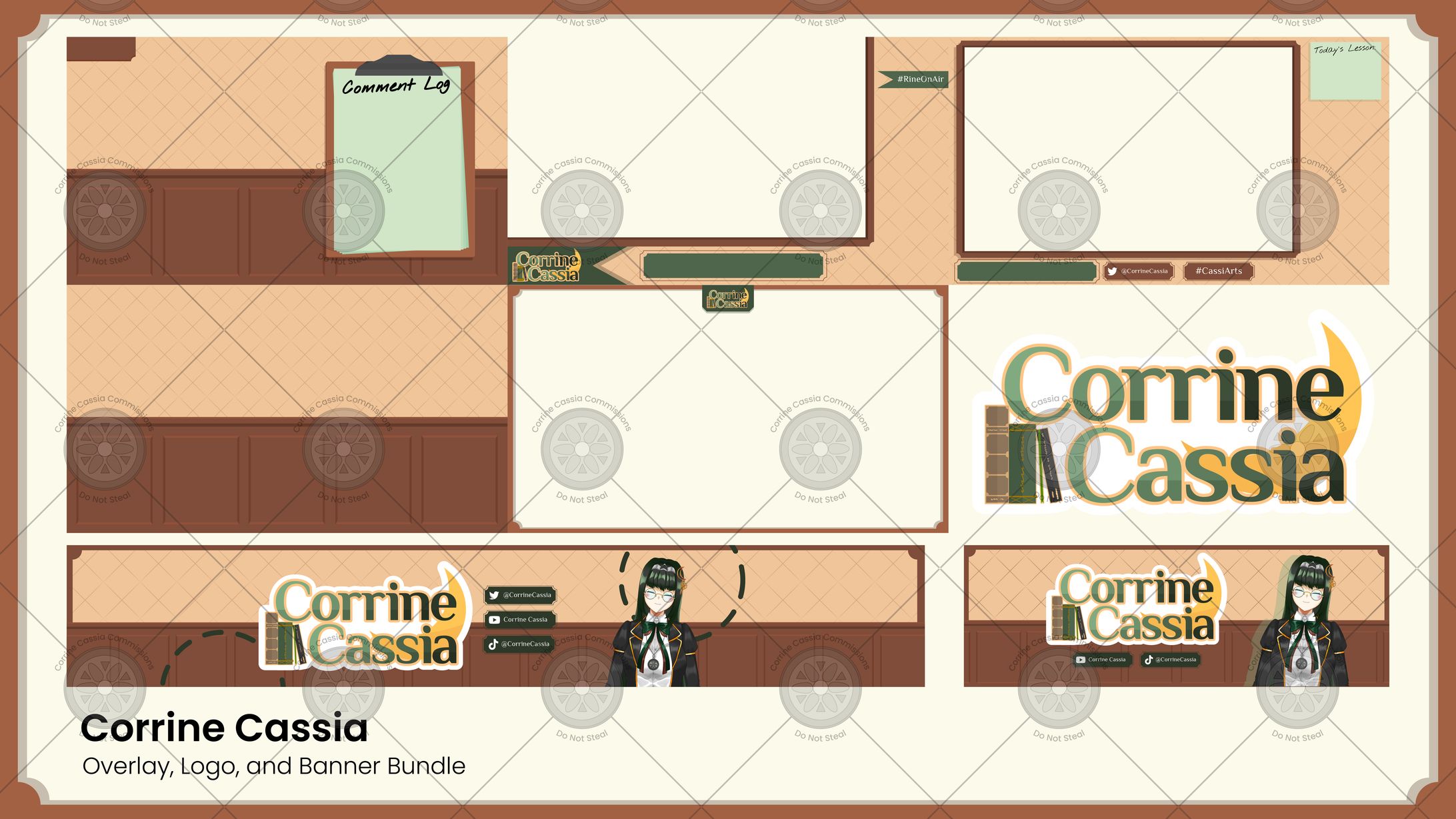 Corrine Cassia - Bundle of 3 Overlays, Logo, and 2 Banners-1