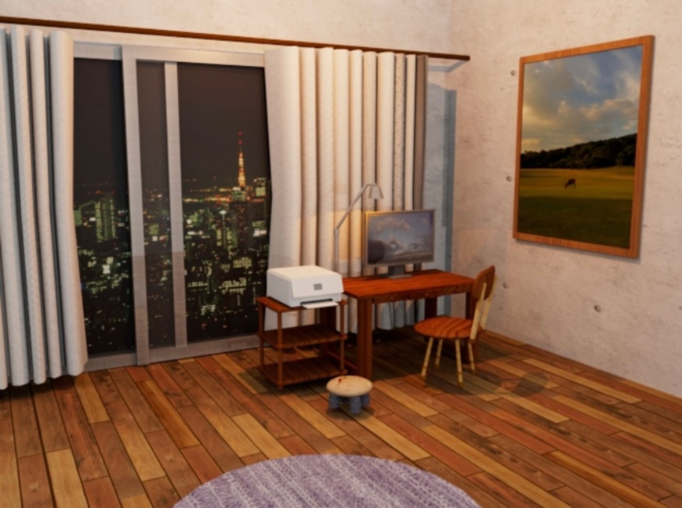 【CG】都会の一室-1