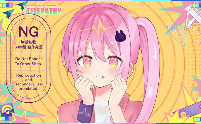 桃瀬サクラ様『テレパシ/歌ってみたサムネイルイラスト』を担当いたしました！