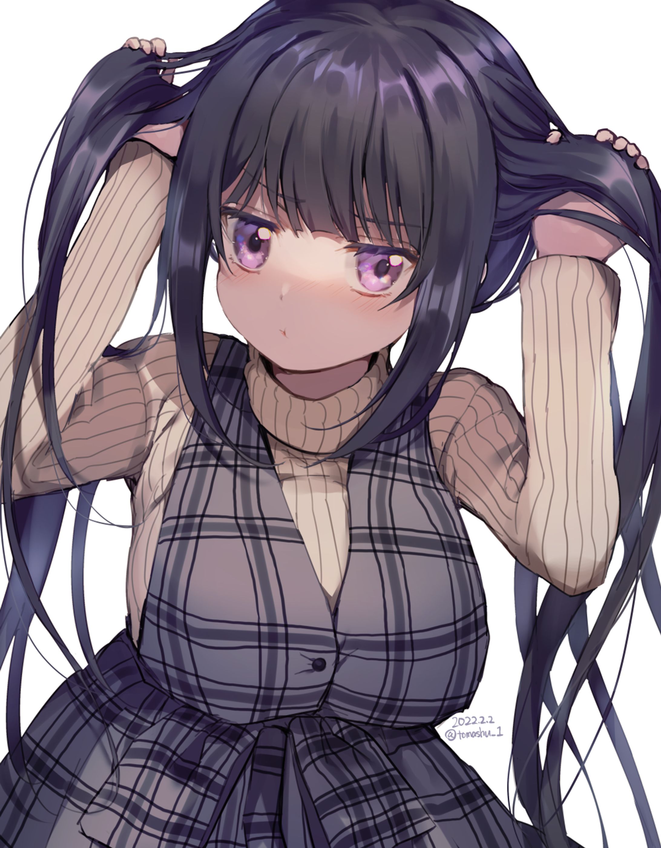 自分でツインテール-1