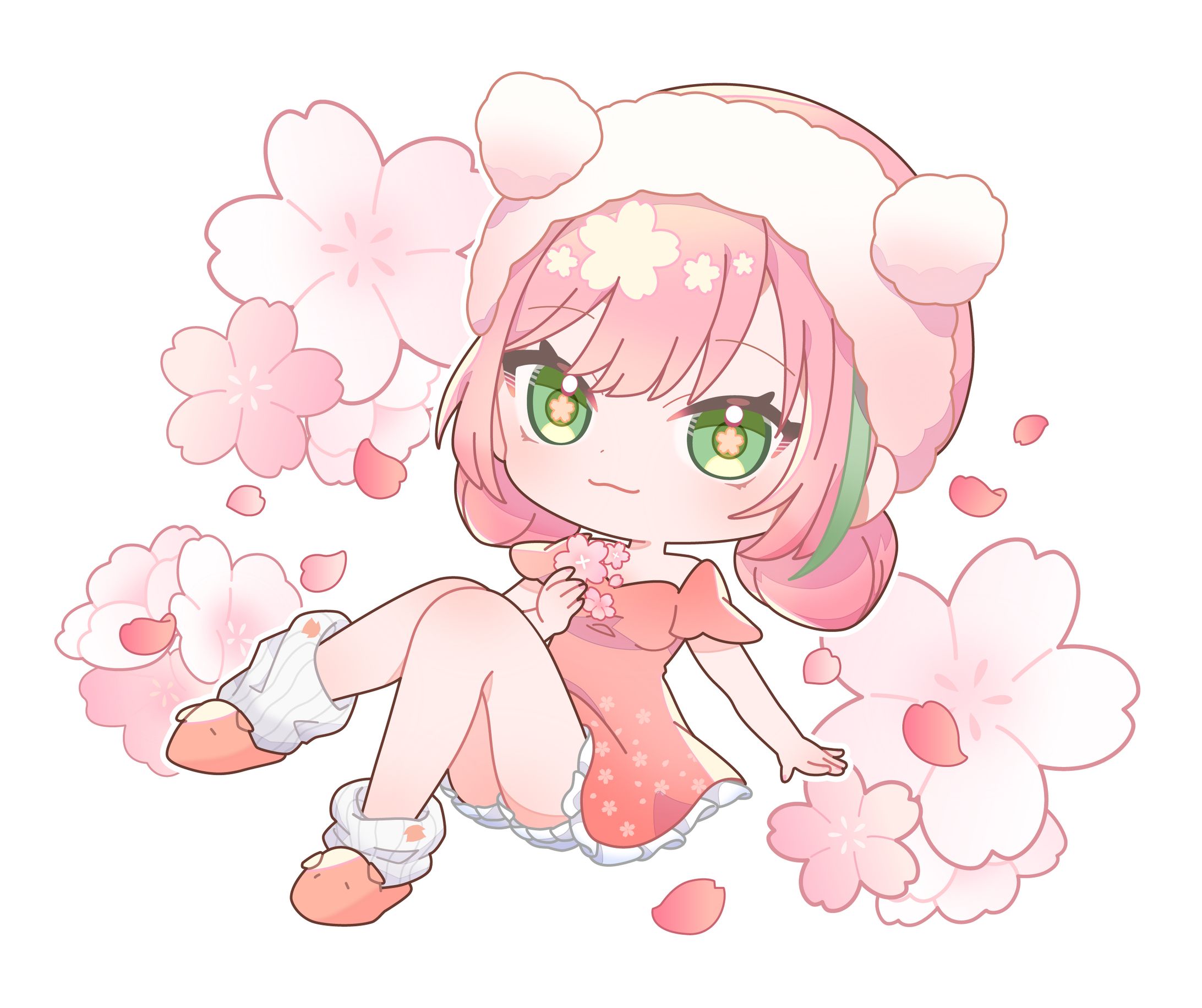【お仕事】VTuber華時さくら様 ミニキャライラスト制作-1