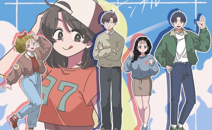 レトロポップ調イラストサンプル