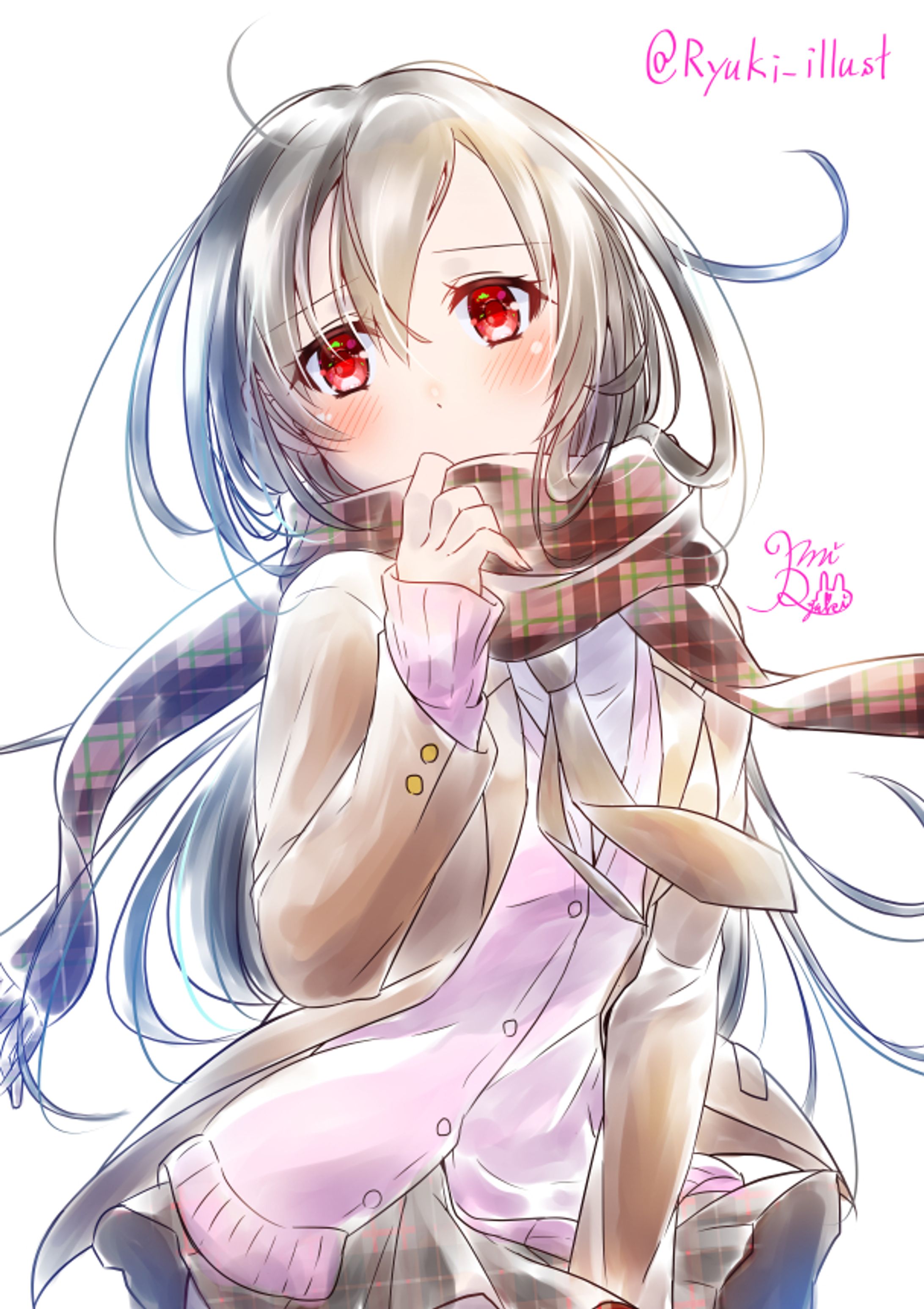 簡易イラスト（マフラーJK）-1