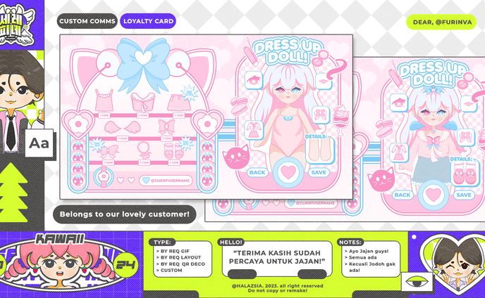 CUSTOM COMMISSION RESULT: LOYALTY CARD & ART