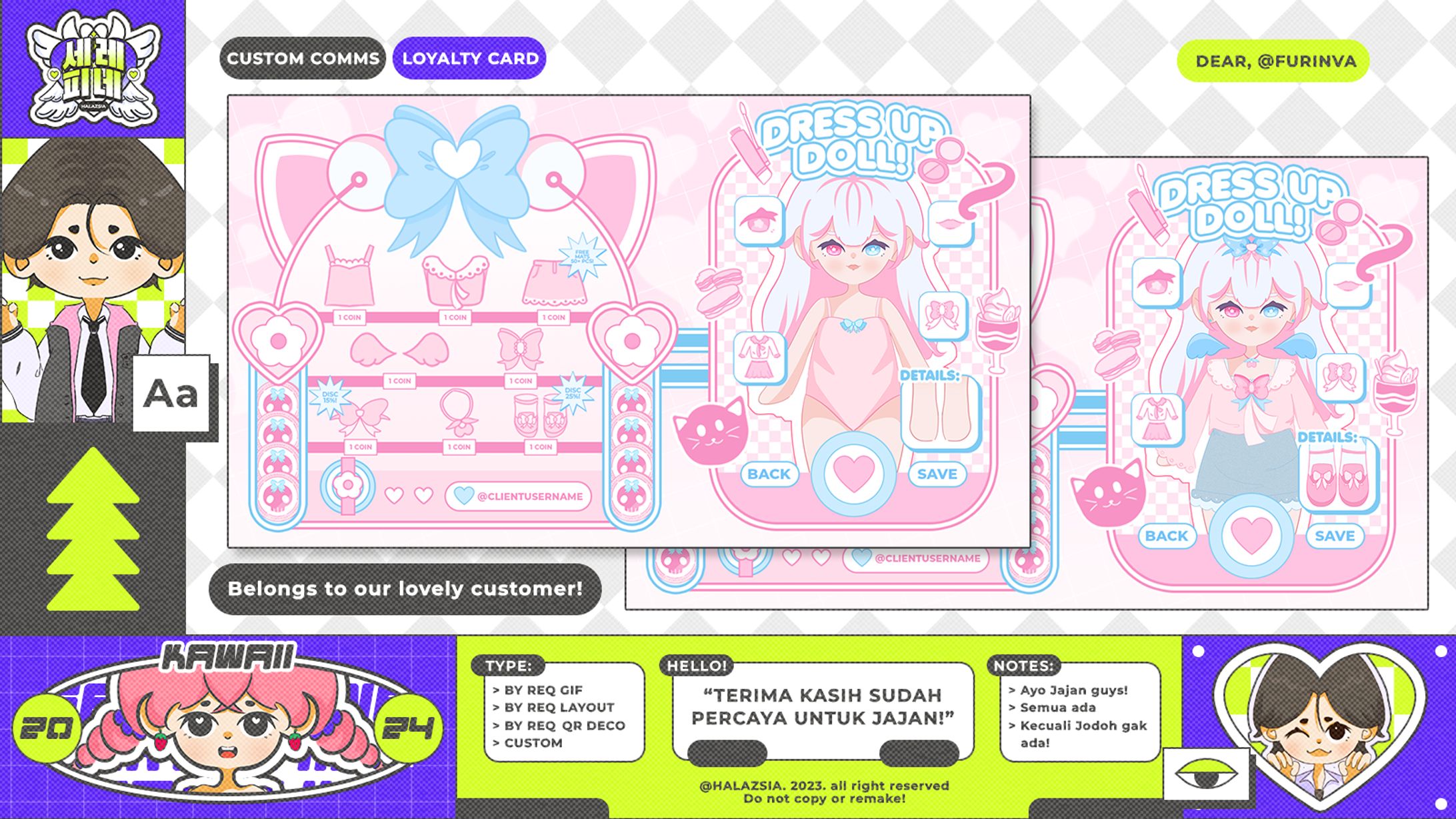 CUSTOM COMMISSION RESULT: LOYALTY CARD & ART-1