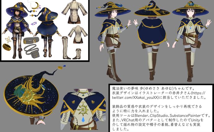 VRChat用アバター、夢咲歩