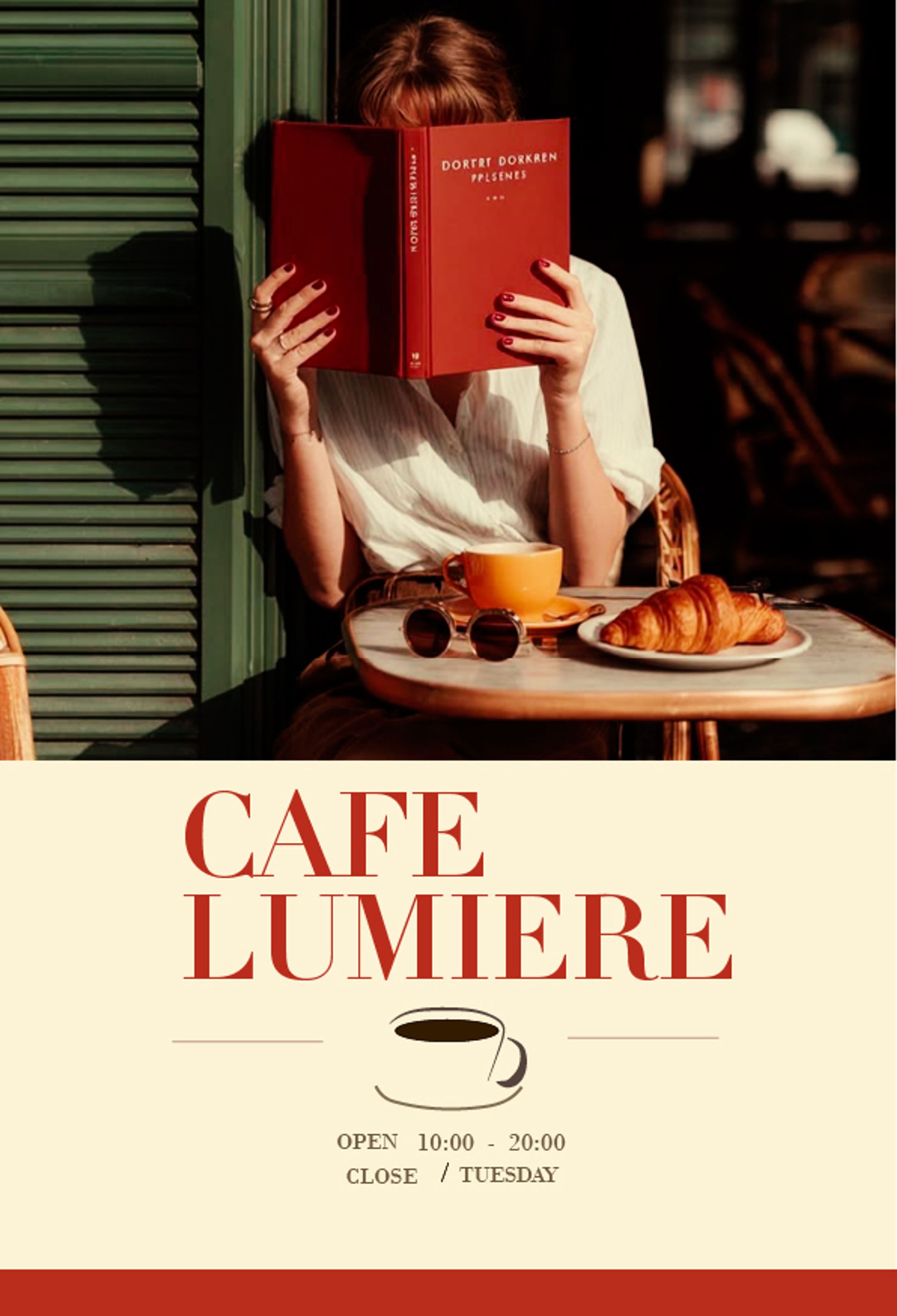 ​【架空広告】カフェ「CAFE LUMIERE」コンセプトポスター-1